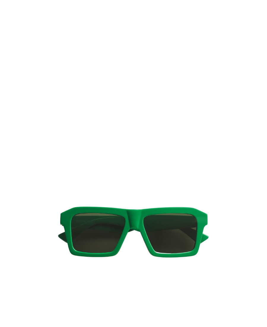 Bottega Veneta Square Sunglasses In Green