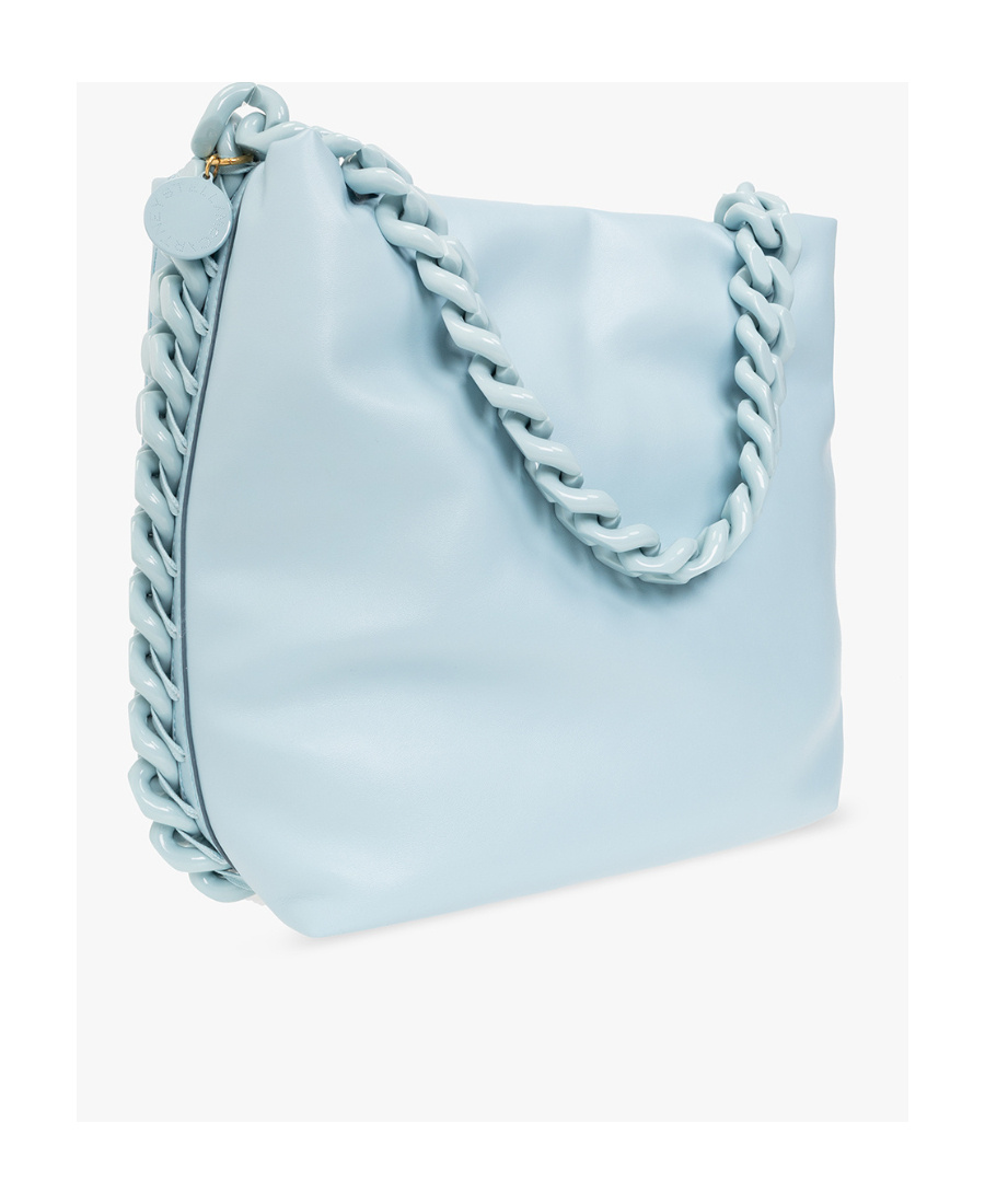 Stella Mccartney Falabella Padded Chain-link Shoulder Bag In Blue