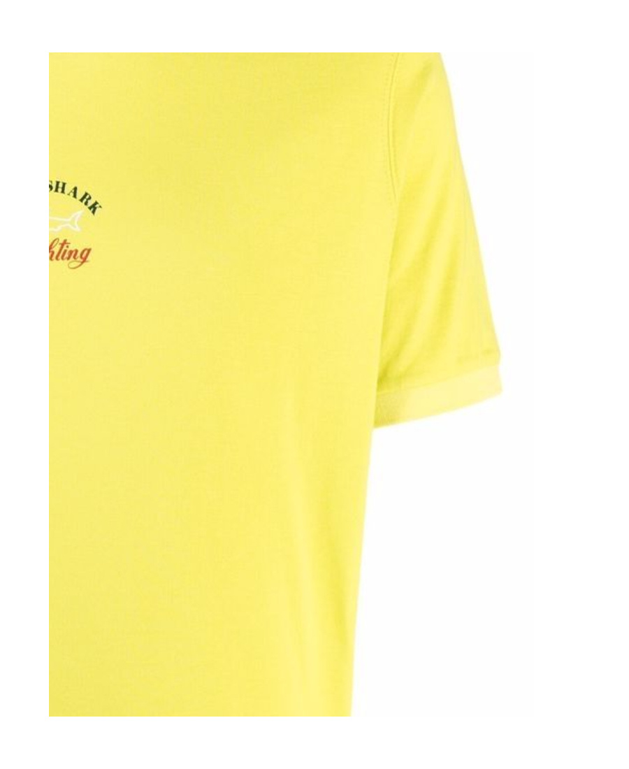 Shop Paul & Shark Logo Print T-shirt In Yellow