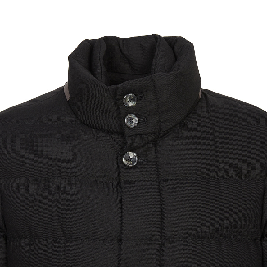 Herno Long-sleeved Down Jacket In Black