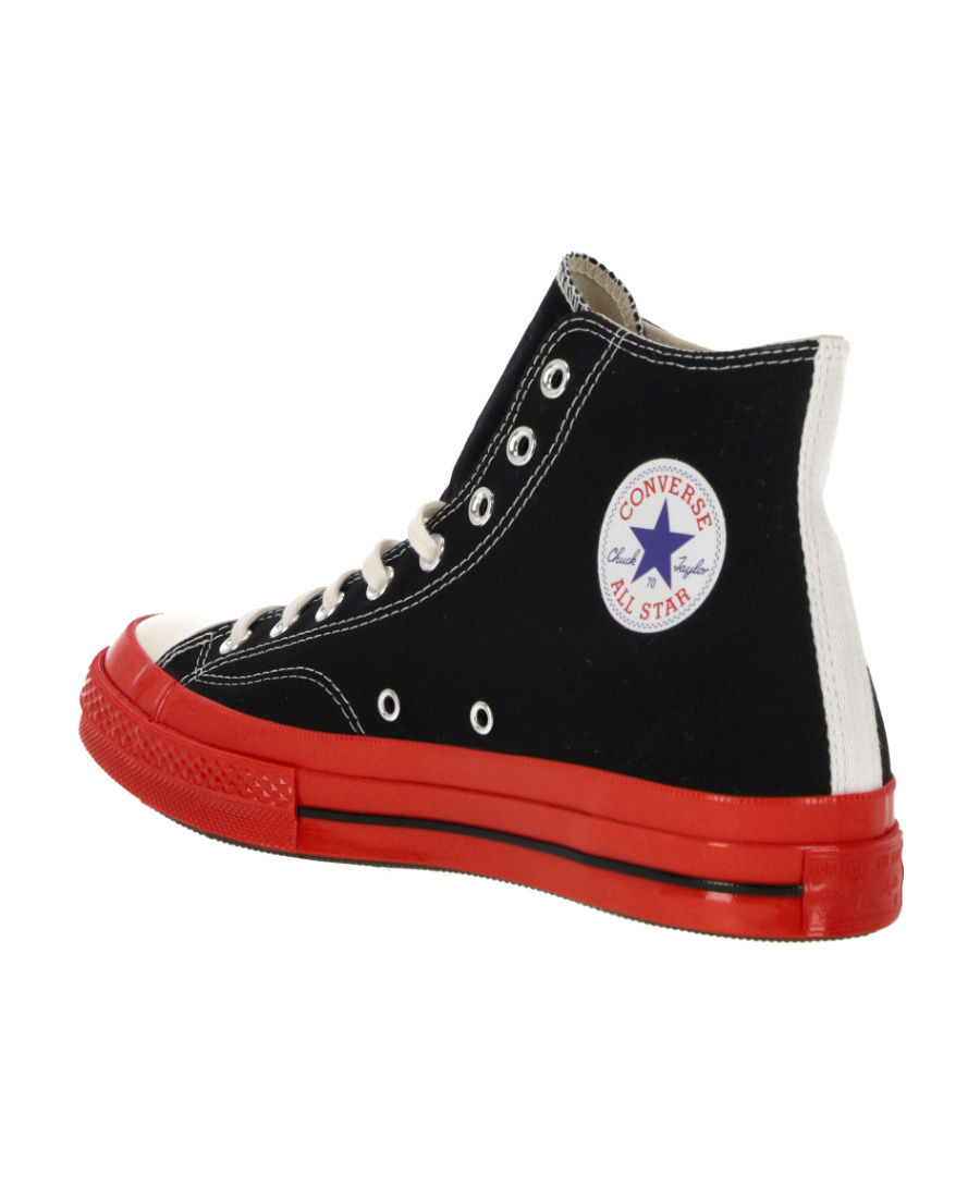 Comme Des Garçons Play Black & Red Converse Edition Chuck 70 Sneakers In Multicolor