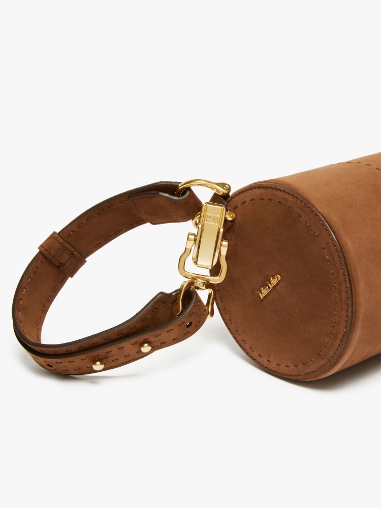Max Mara Cylindrical Shoulder Bag In Brown