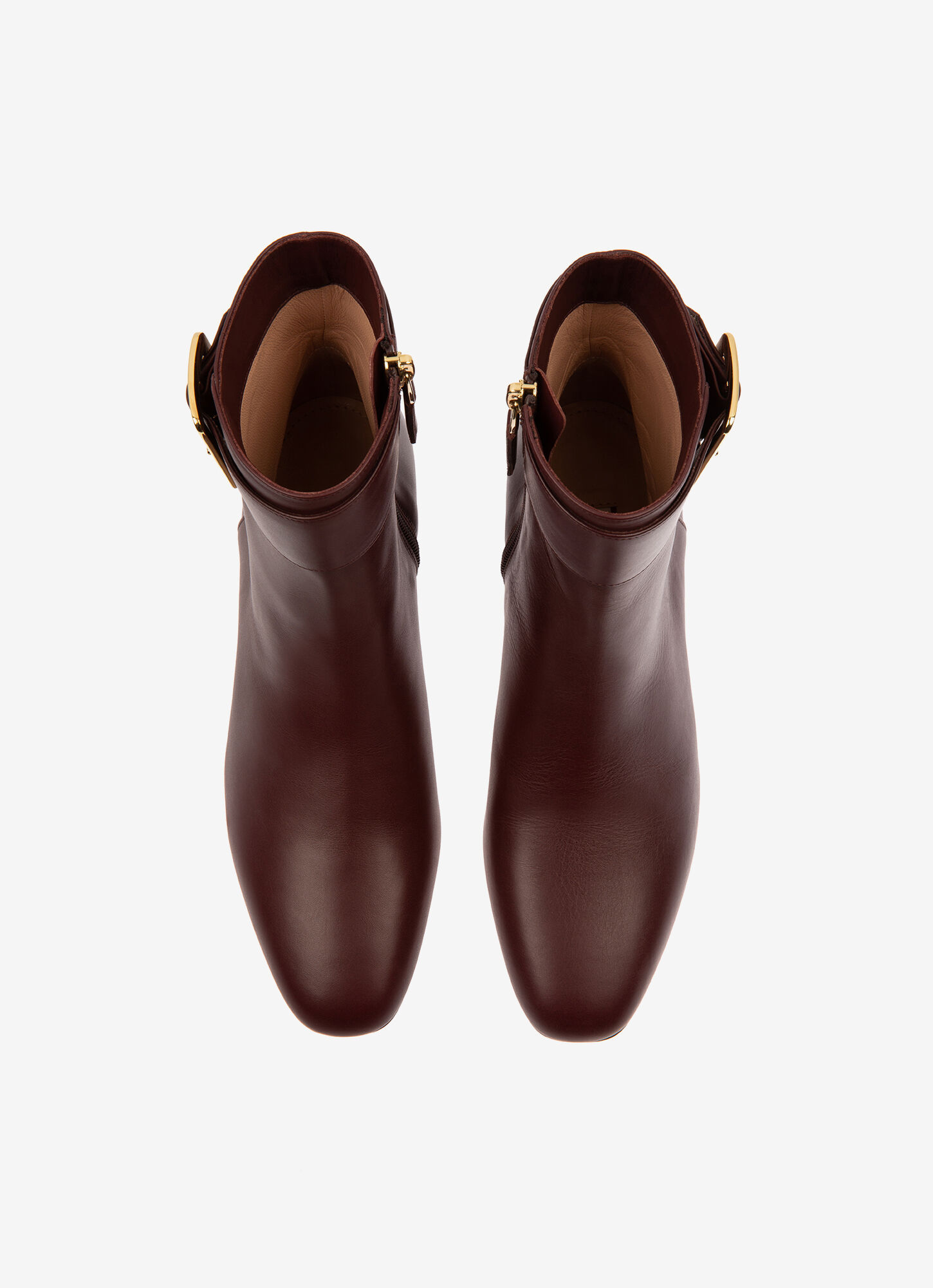 Bally Jay Metal Square Button Boots In Red