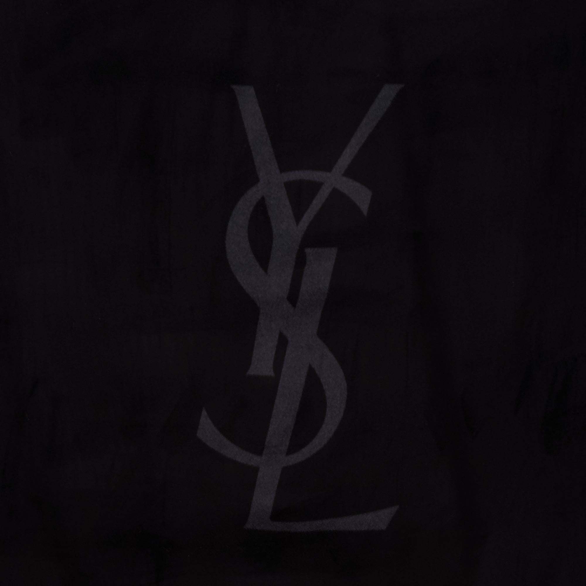 Saint Laurent Tassel Scarf In Black
