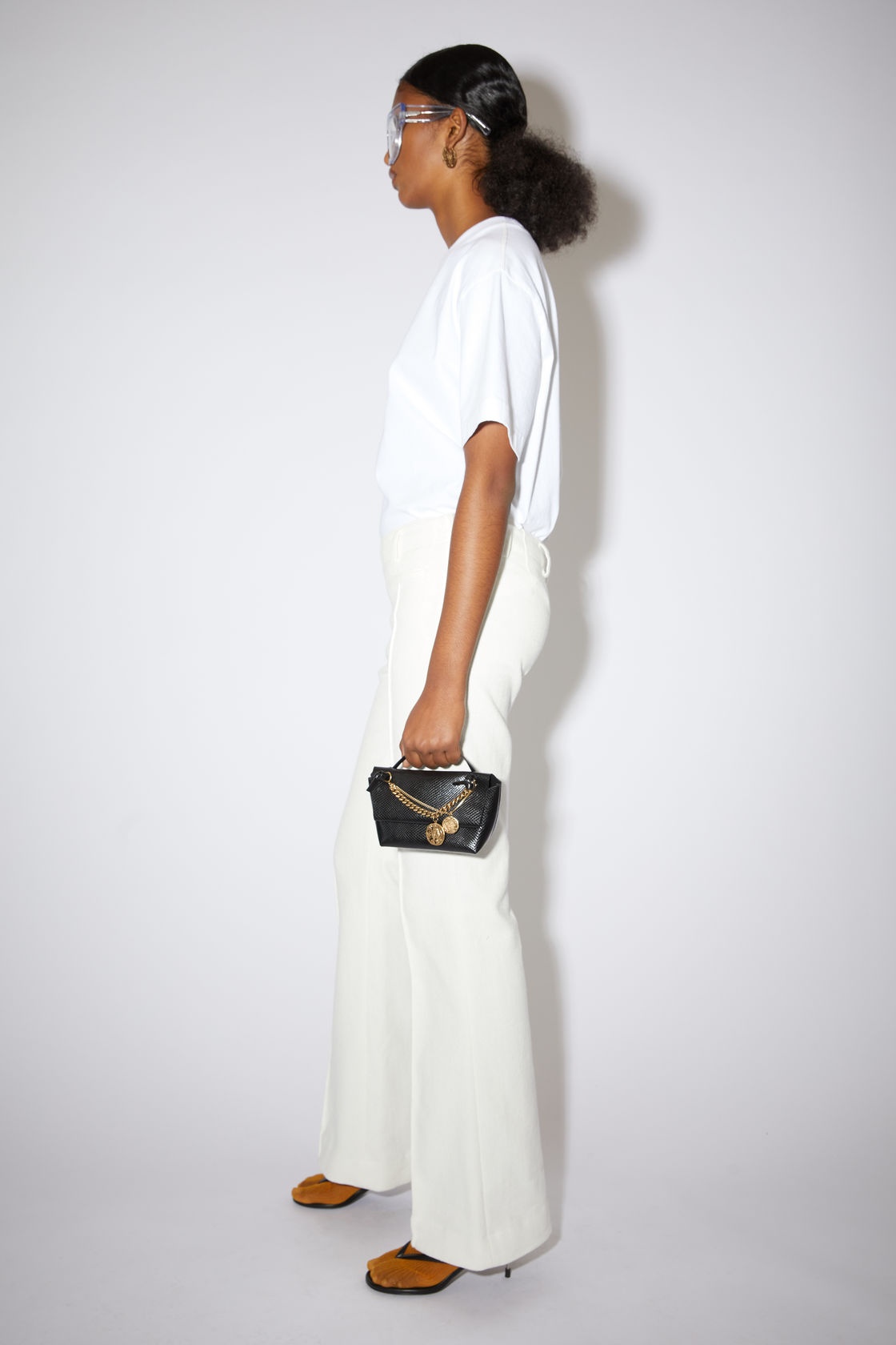 Acne Studios Raised Seam Tailored Trousers In White