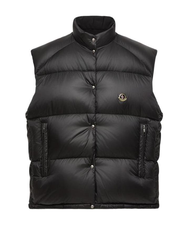 Moncler Tibb Reversible Down Vest In Black