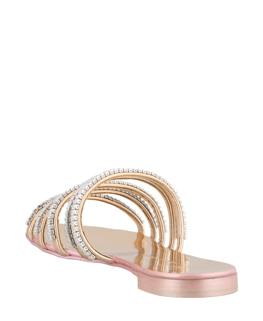 Giuseppe Zanotti Crystal Ring With Flip-flops In Nude