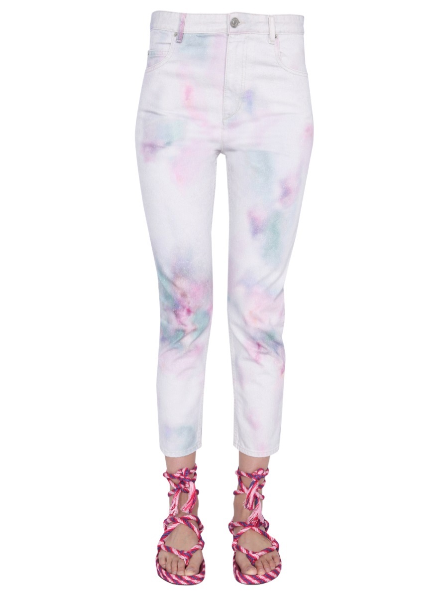 Isabel Marant Étoile Isabel Marant Etoile Wool Printed Jeans In White