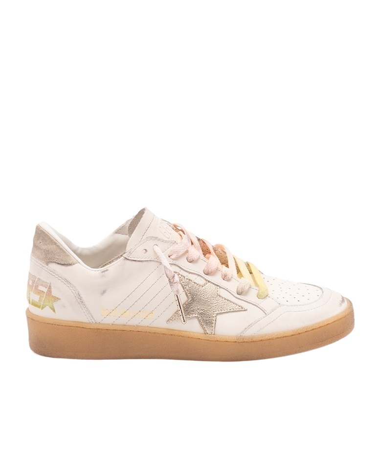 Golden Goose Multicolor Lace Up Sneakers In Brown