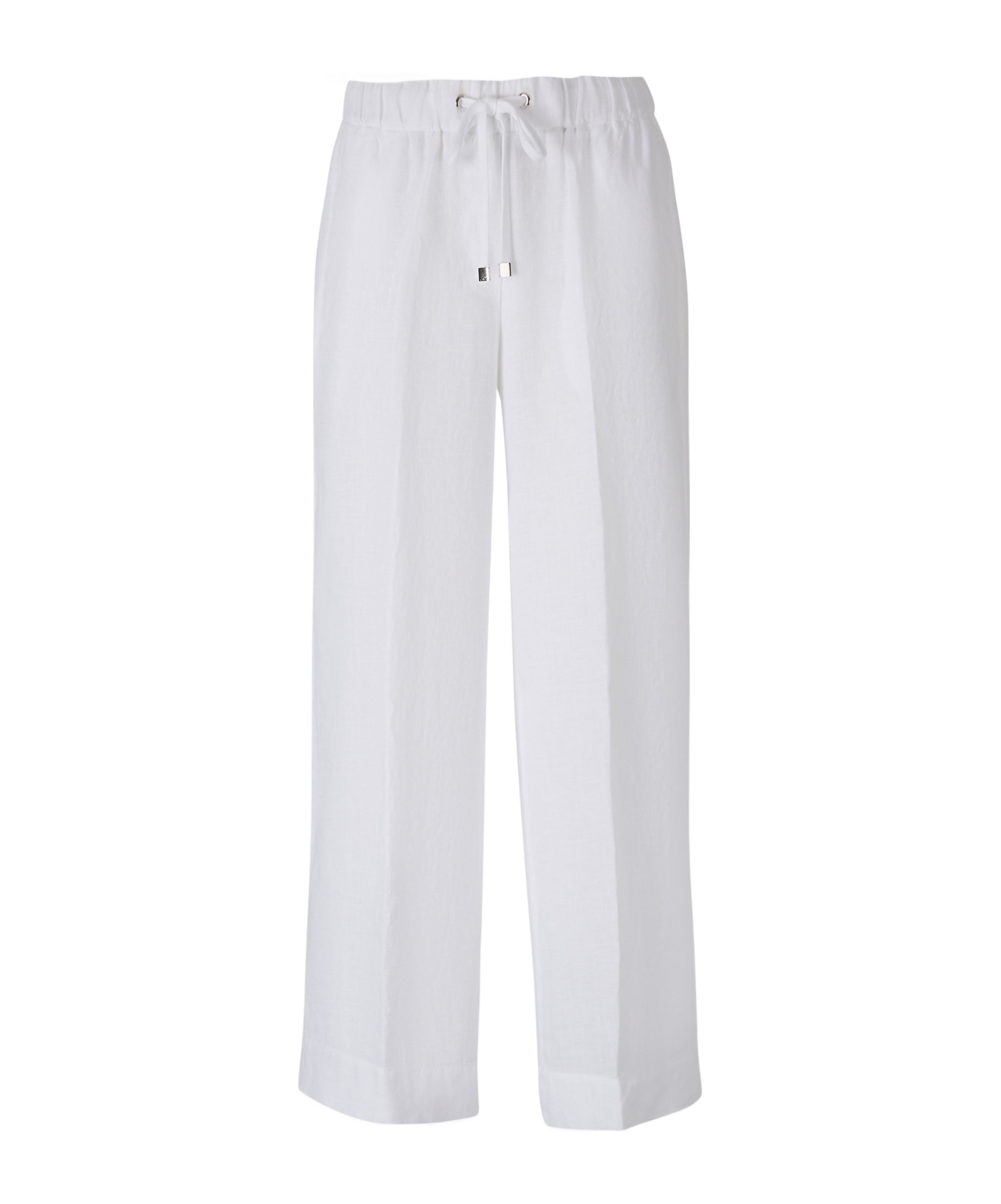 Peserico Wide Linen Joggers In White
