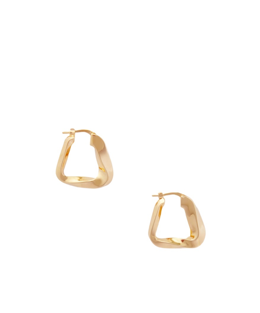 Bottega Veneta Twisted Ring Earrings In Yellow