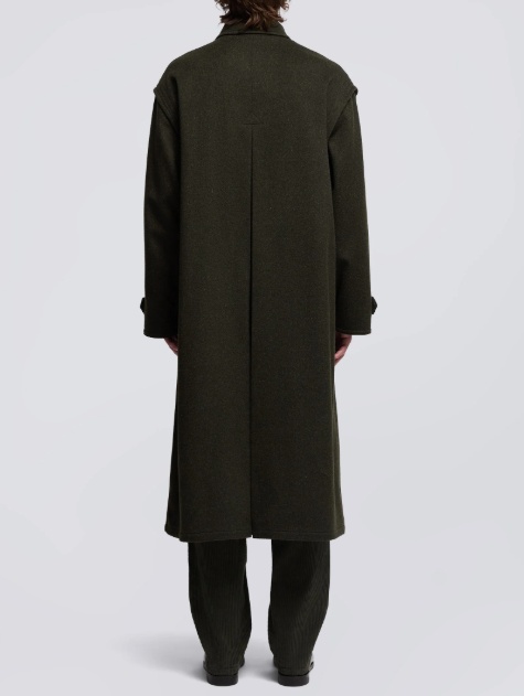 Aspesi Ernest Virgin Wool And Alpaca Coat In Green