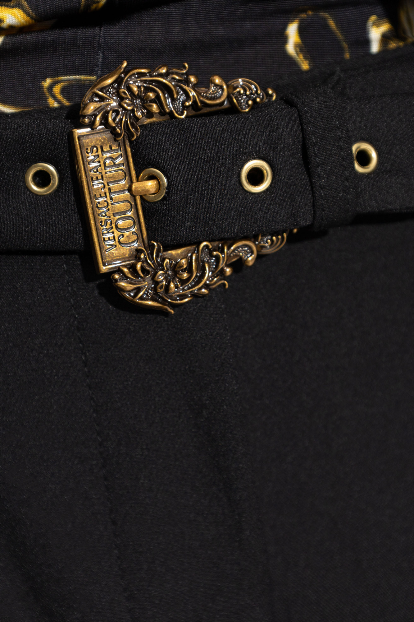 Versace Jeans Belt-loop Casual Pants In Black