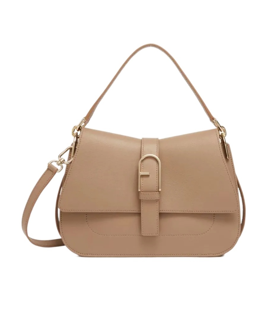 Furla Logo Shoulder Bag In Brown