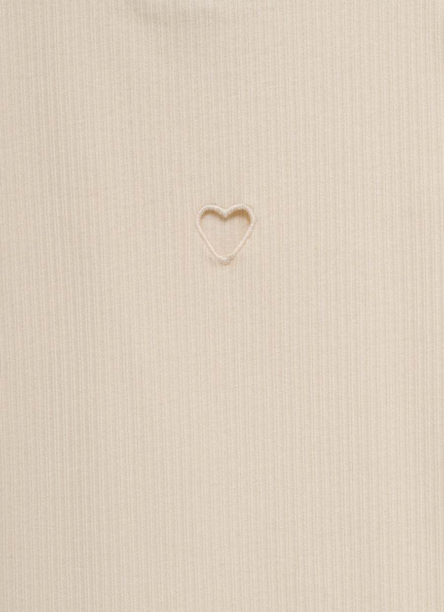 Baserange Heart-shaped Vest In Nude