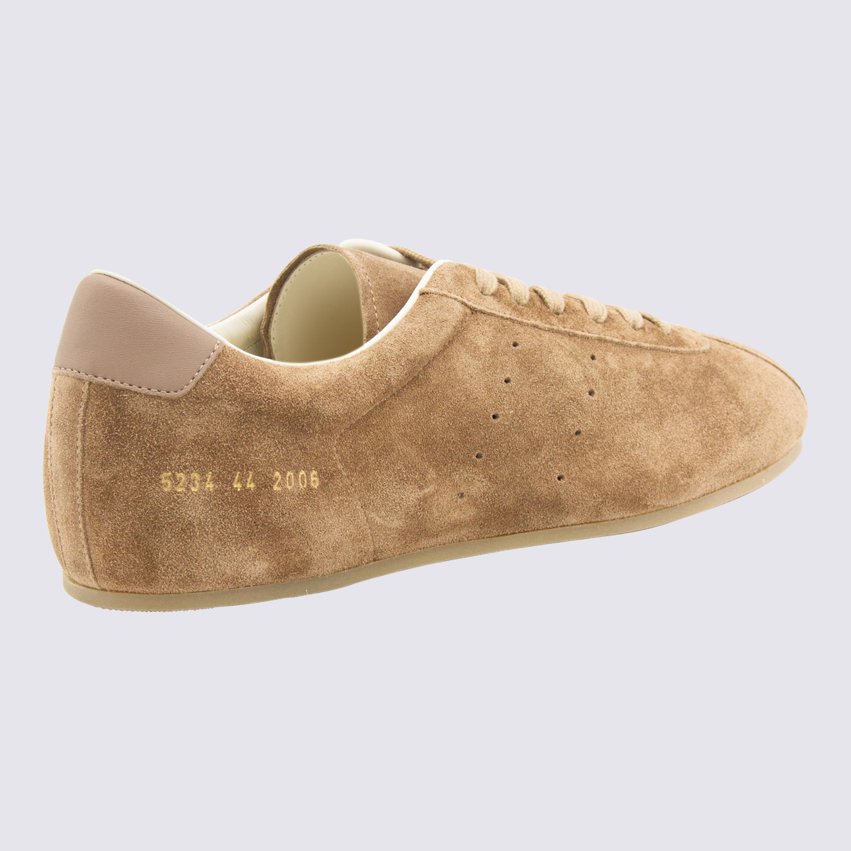 Common Projects Round Toe Low-top Casual Shoes In Brown