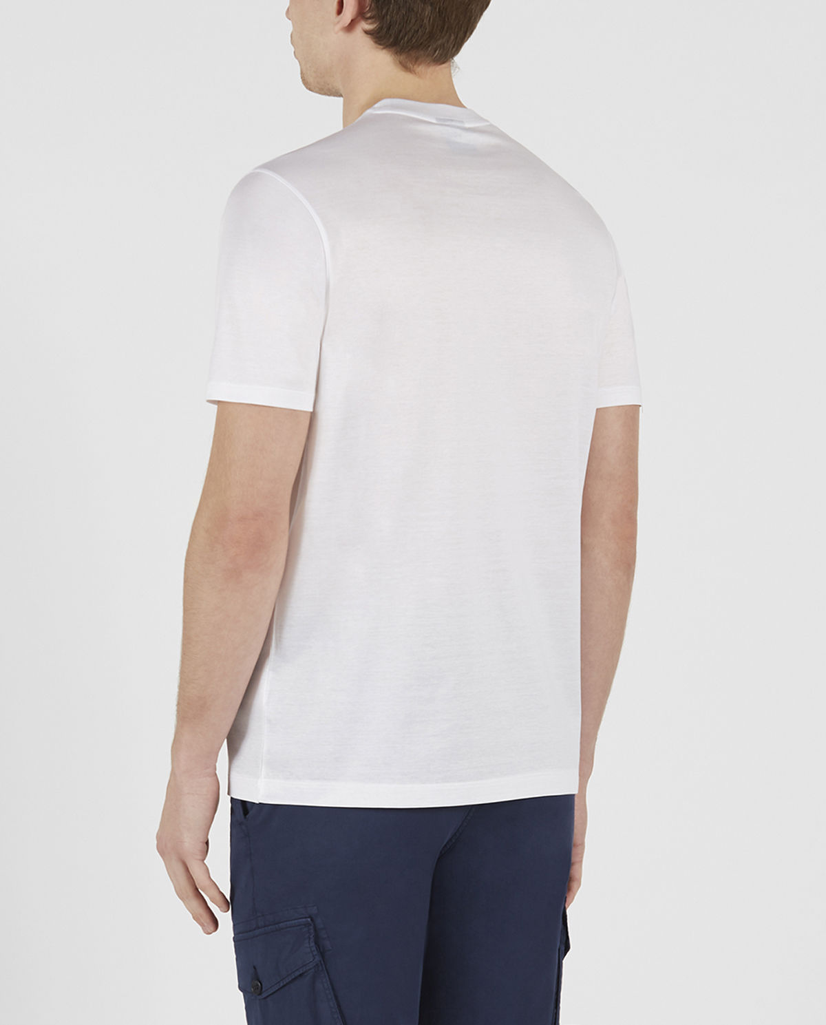 Paul & Shark V-collar Short-sleeved T-shirt In White