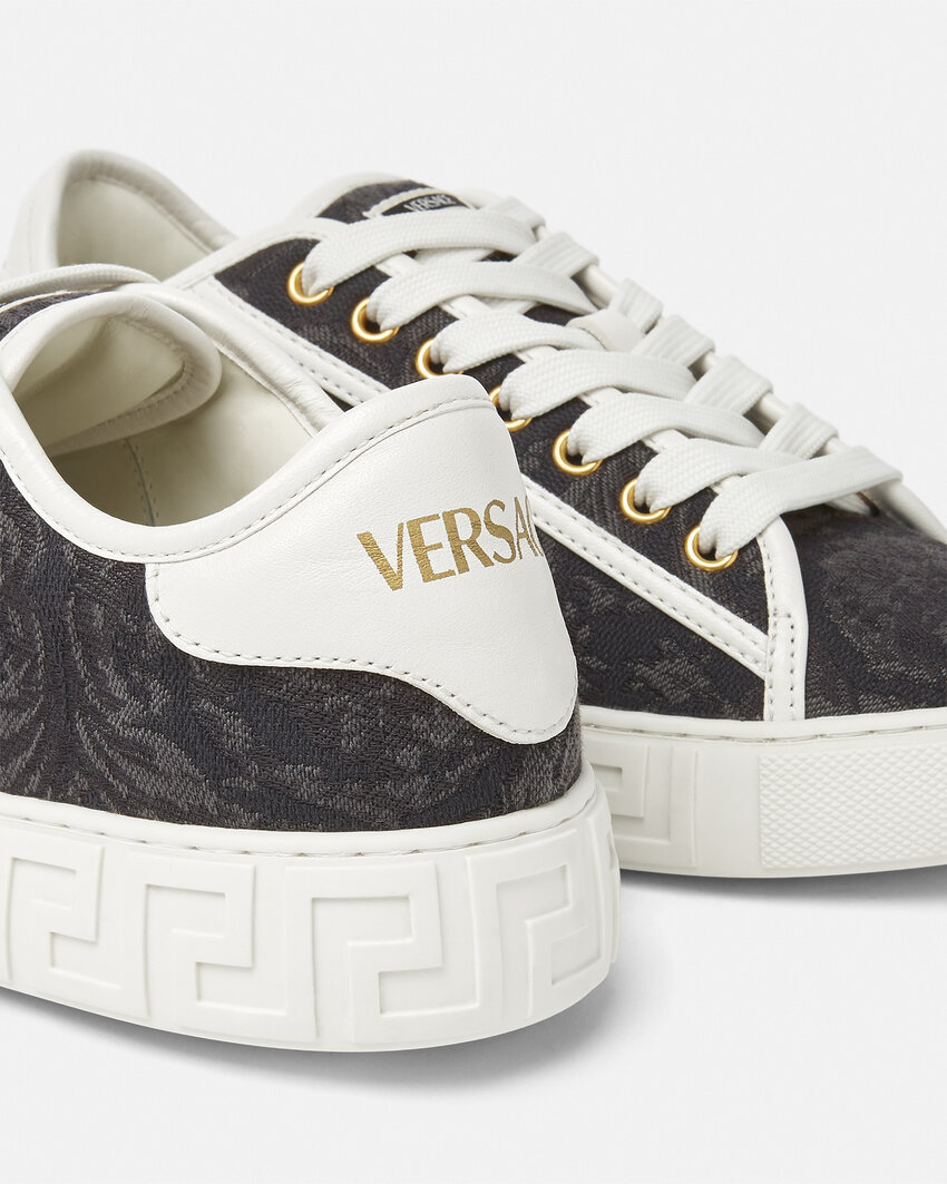Versace Greca Barocco Sneakers In White