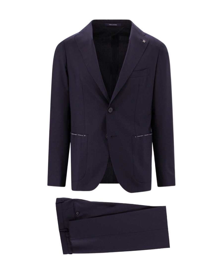 Tagliatore Single-breasted Virgin-wool Suit In Black