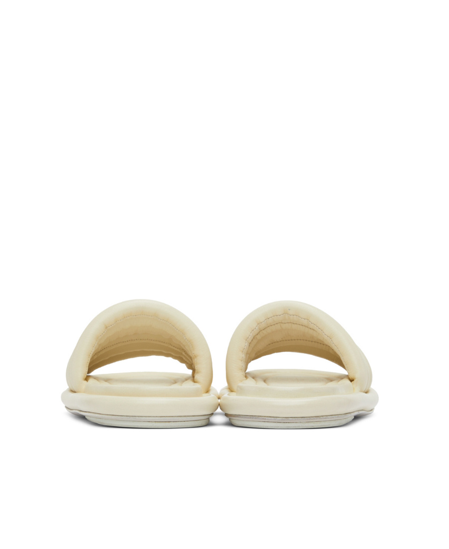 Shop Marsèll Padded Leather Slides In Nude