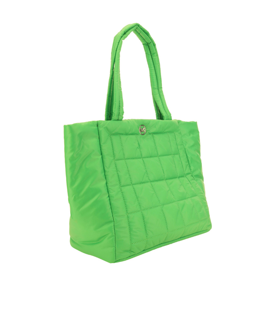 Shop Michael Michael Kors Lilah Large Quilted Tote Bag In Green