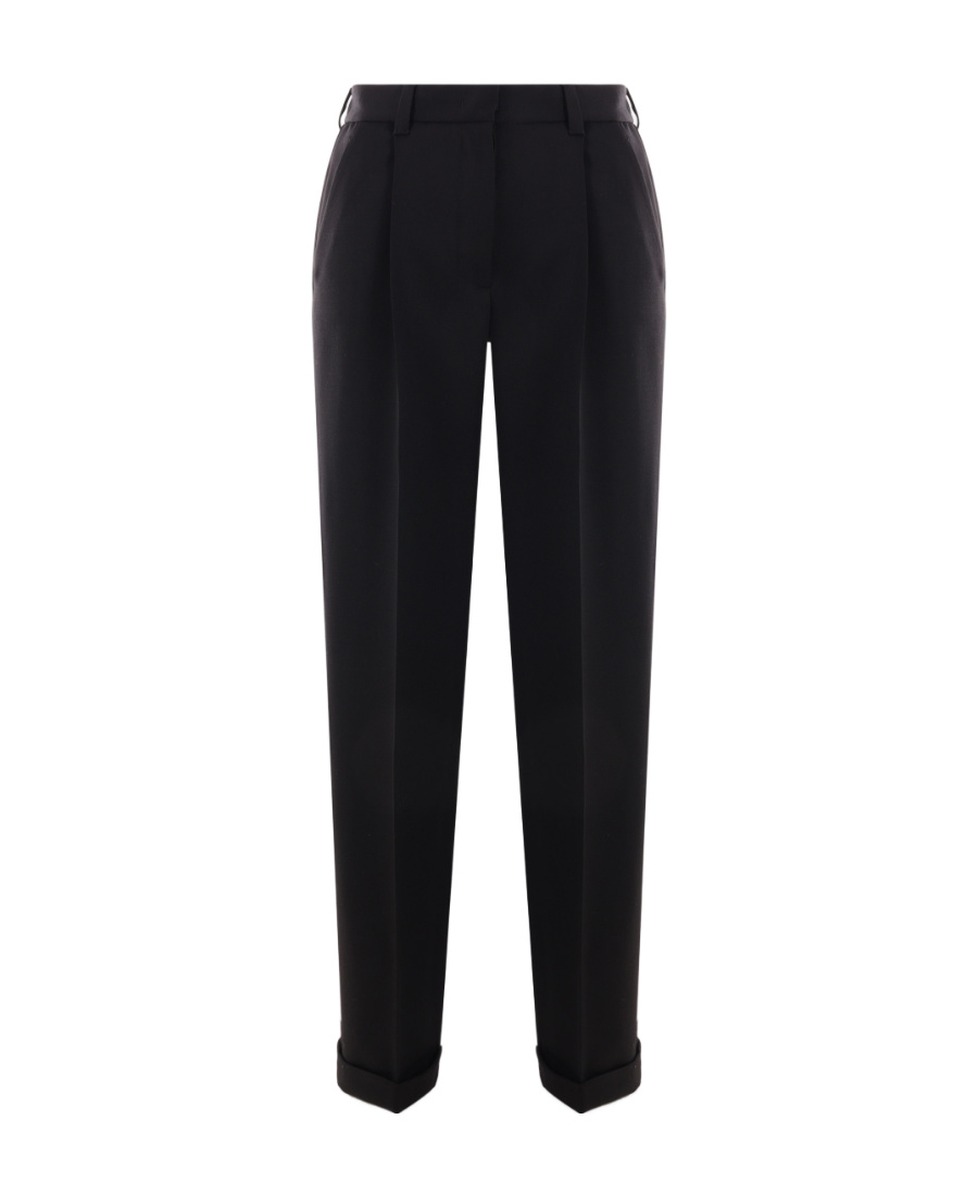 Miu Miu High-waisted Tailored Trousers In Black