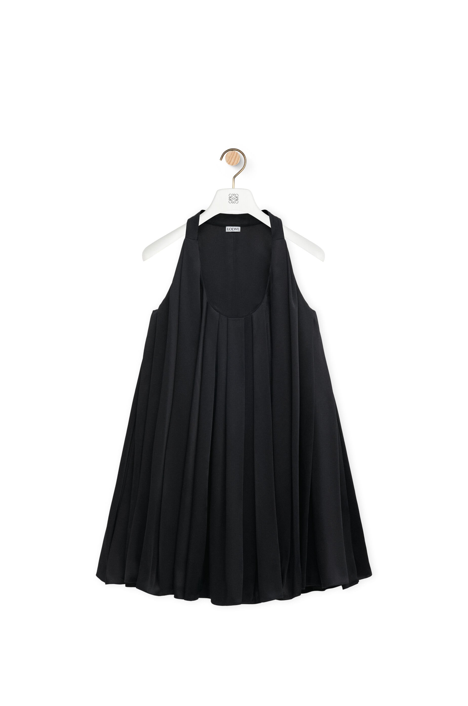 Loewe Mini Abito In Raso Nero Donna In Black