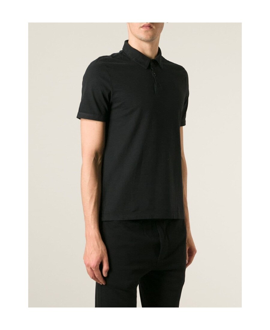 JAMES PERSE SUEDED-JERSEY POLO SHIRT