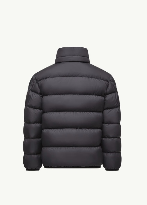 Moncler High Collar Long Sleeve Down Jacket In Black