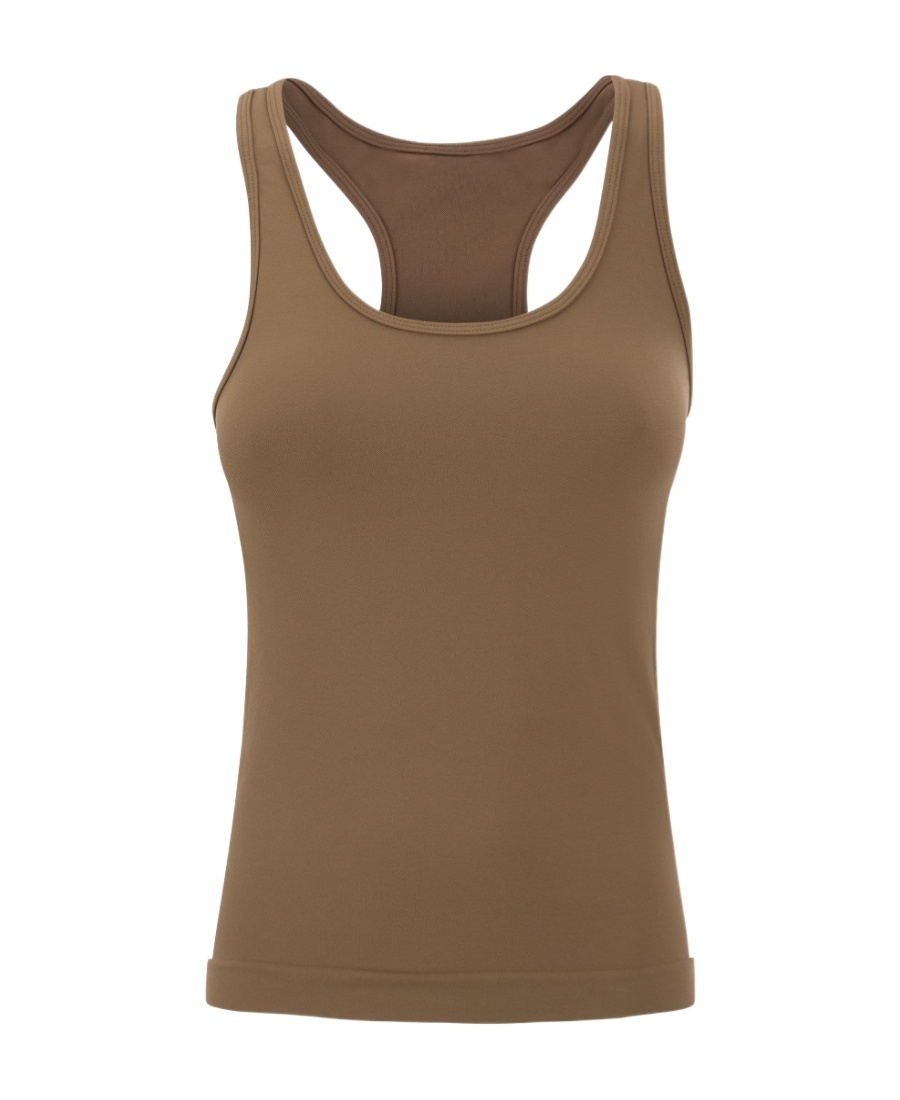 Max Mara Round-necked Vest In Brown