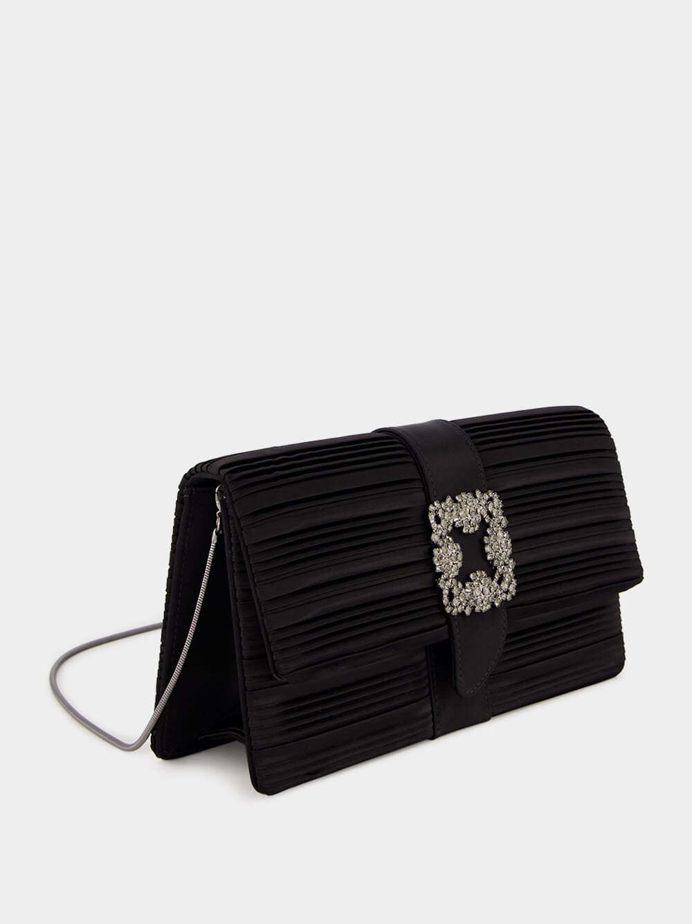 Manolo Blahnik Flap Shoulder Bag In Black