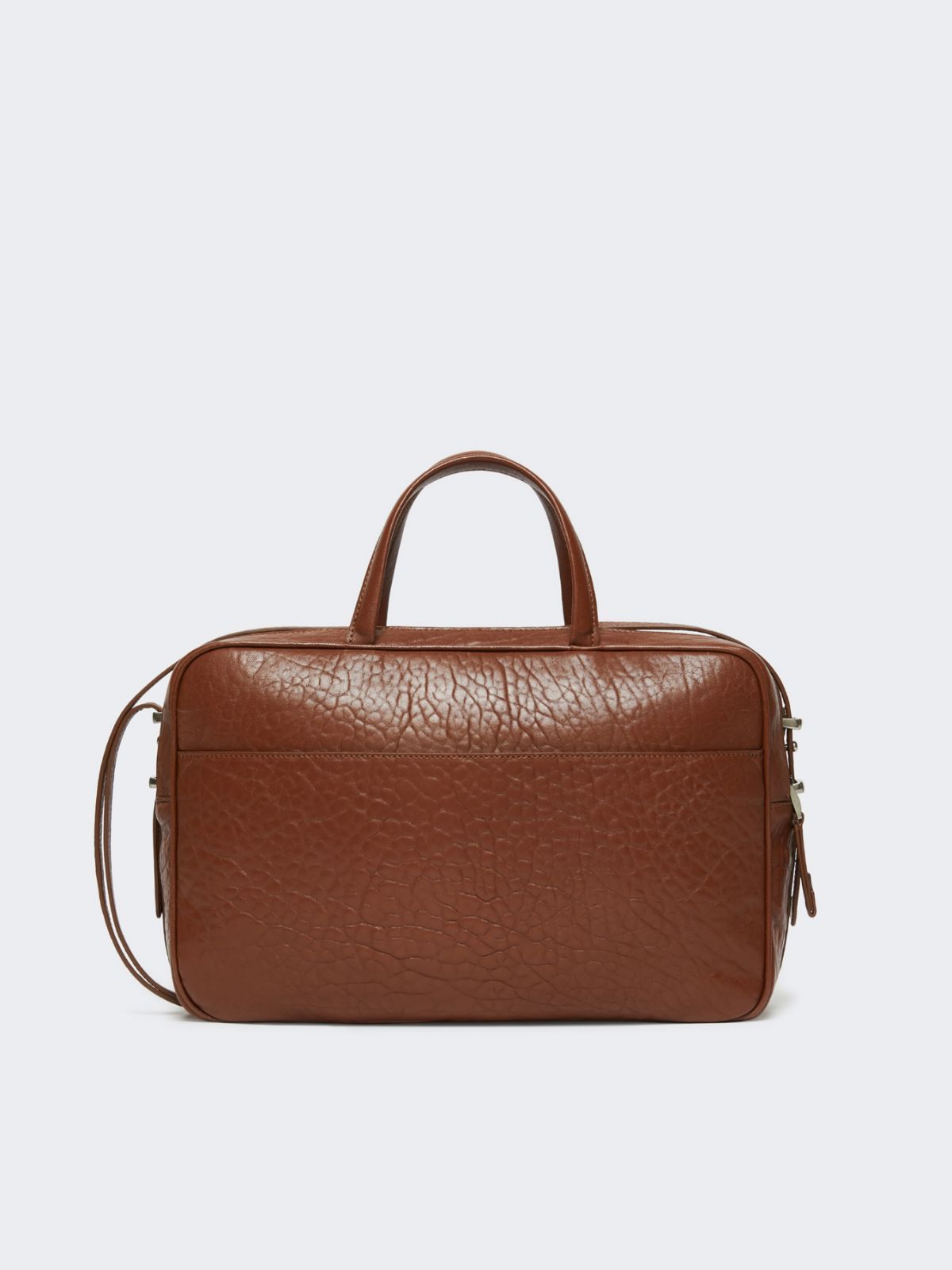 Weekend Max Mara Large Nappa Leather Boston Bag In Brown