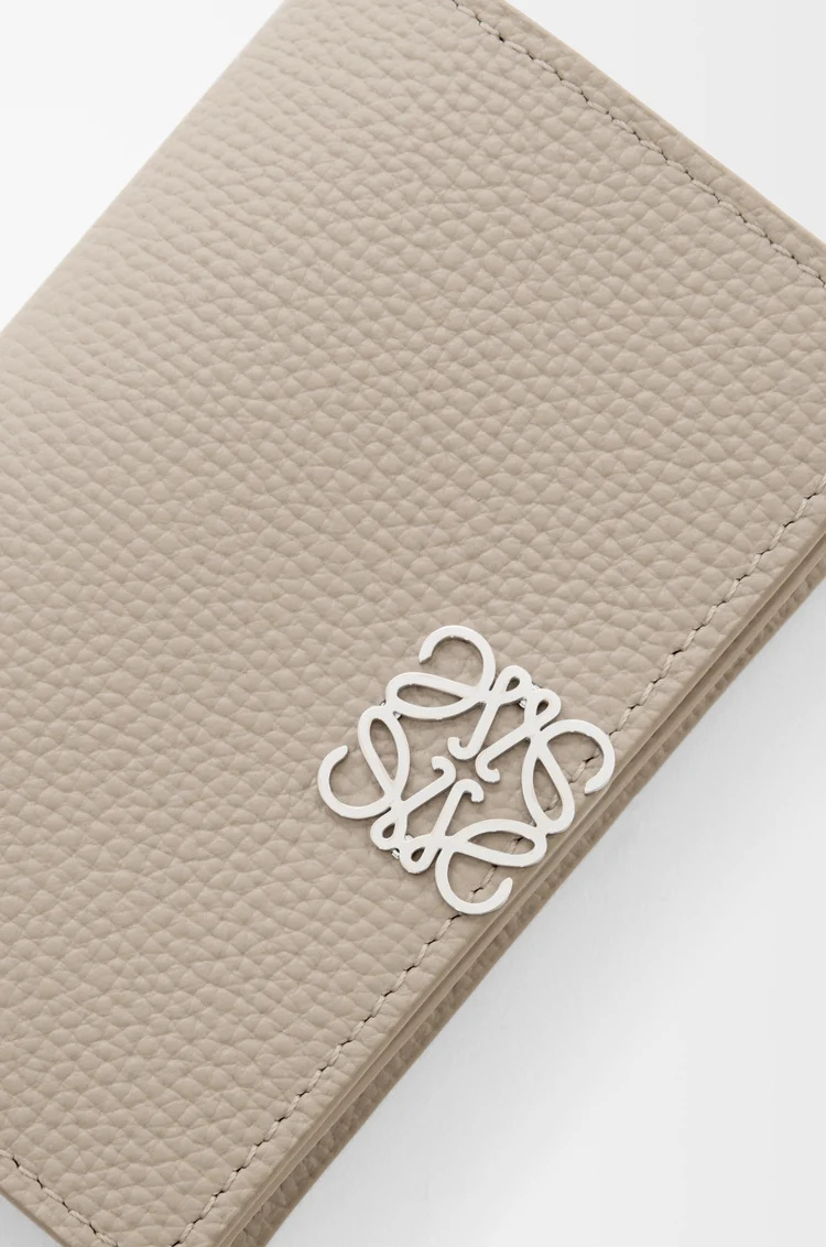 Loewe Anagram Business Cardholder In Pebble Grained Calfskin In Brown
