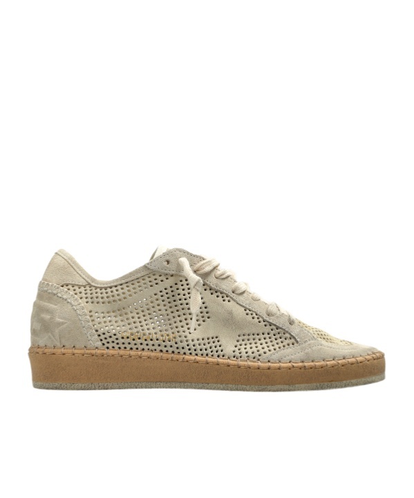 Golden Goose Ball Star Leather Sneakers In Neutral