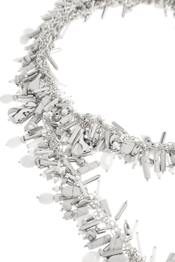 Dries Van Noten Patterned Necklace In Metallic