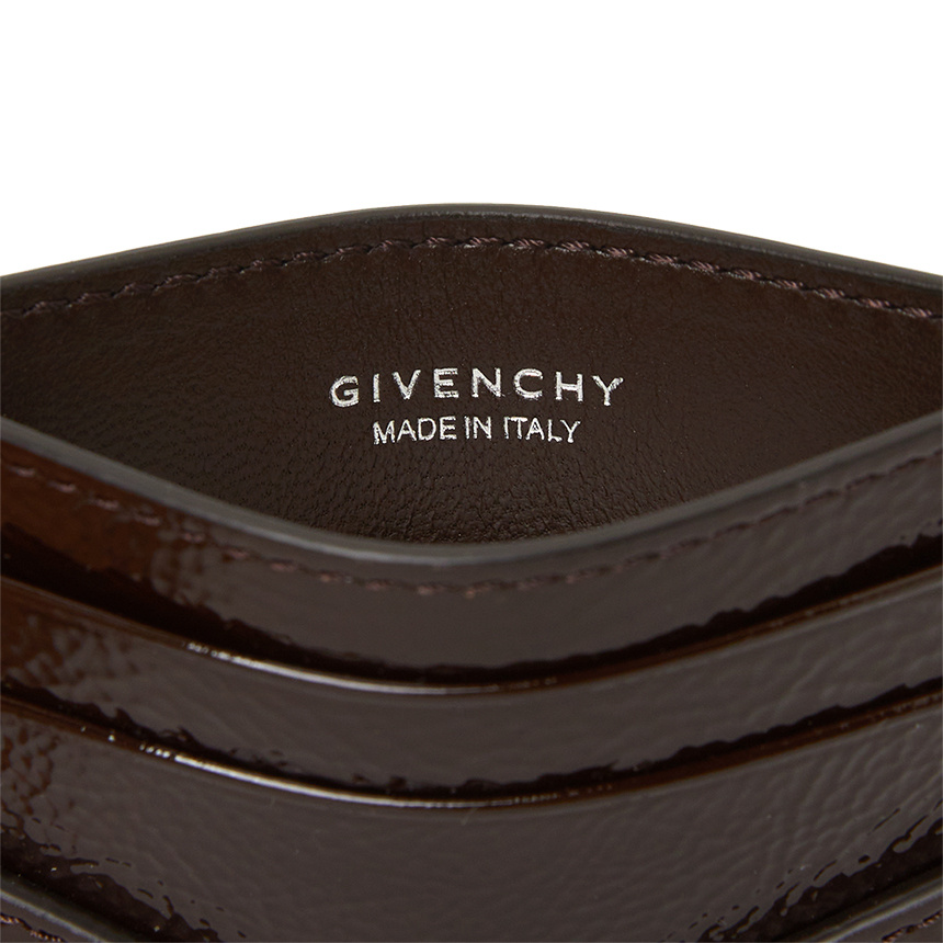 Givenchy Logo Card Holder In Brown