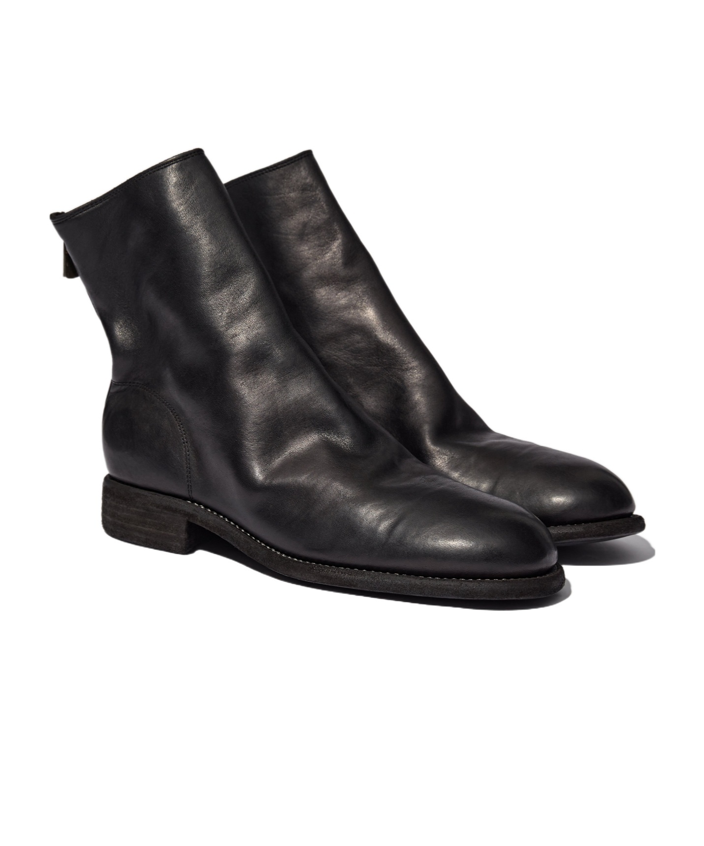Guidi 988 Rear Zipped Boots In Black