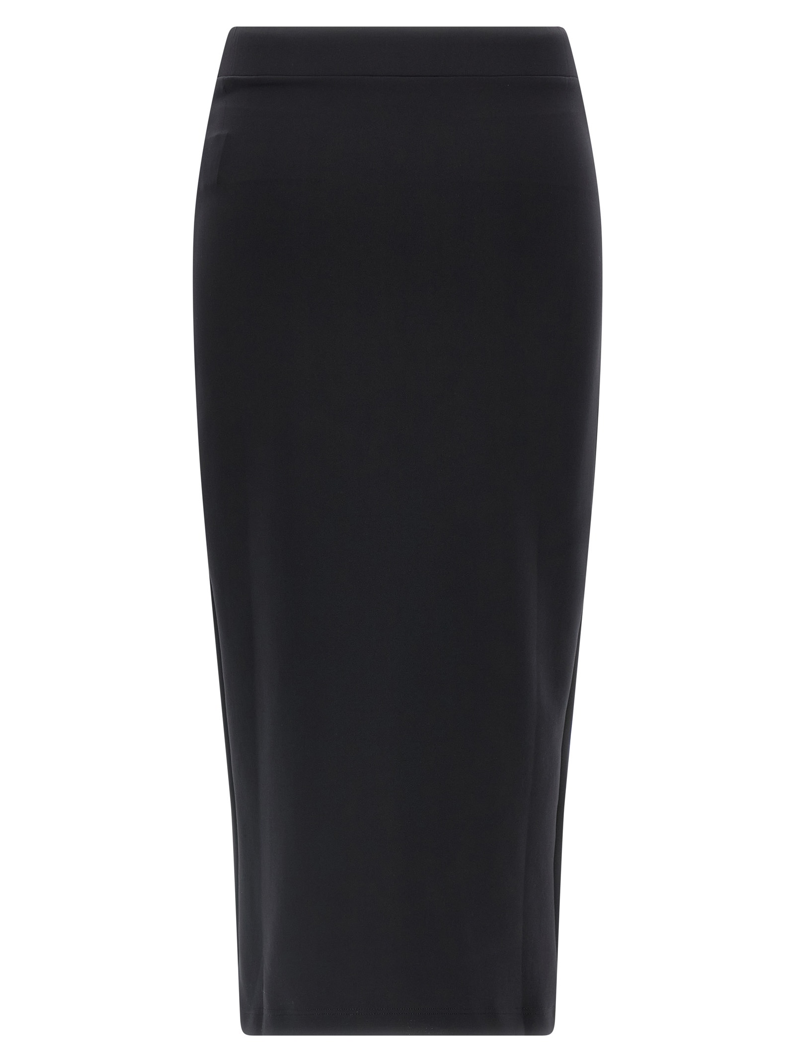 Off-white Fitted Midi Skirt In Stretch Technical Fabric With Front Logo Detail In Black