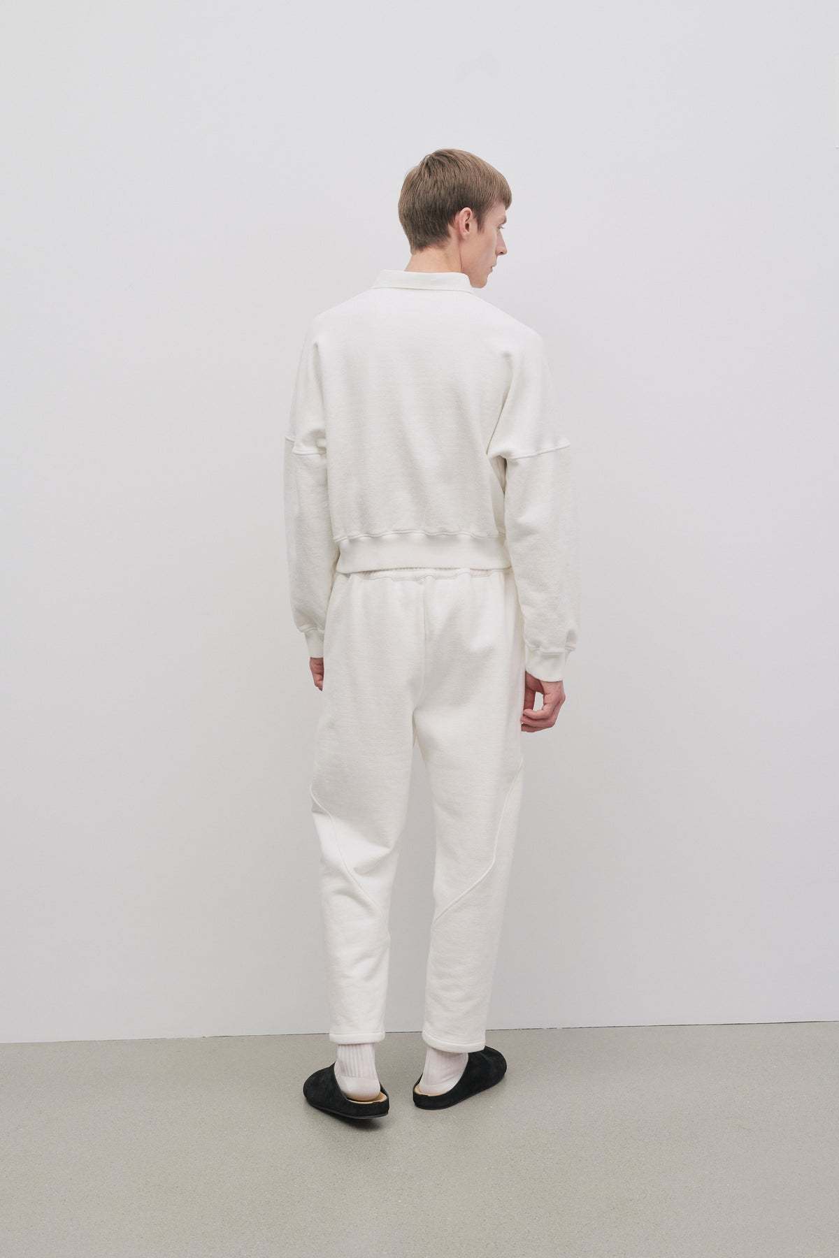 The Row Koa Jersey Tapered Trousers In White