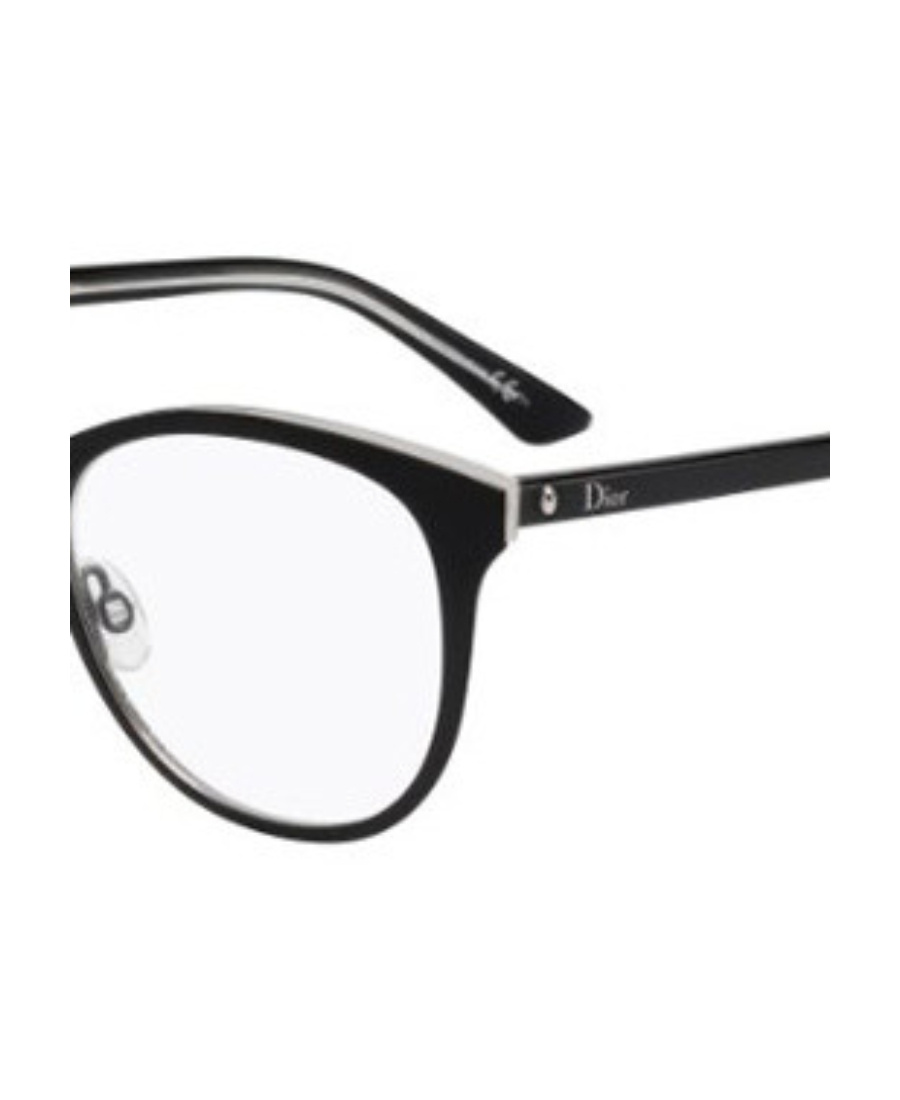Dior Black Logo Flat Mirror In White
