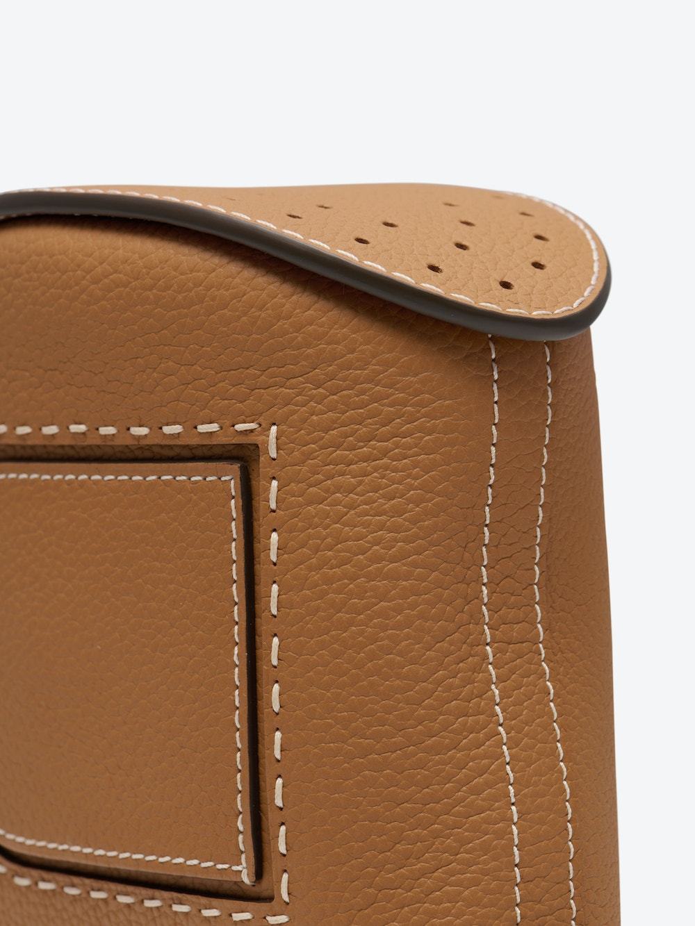 Delvaux Press The Button Handbag In Brown