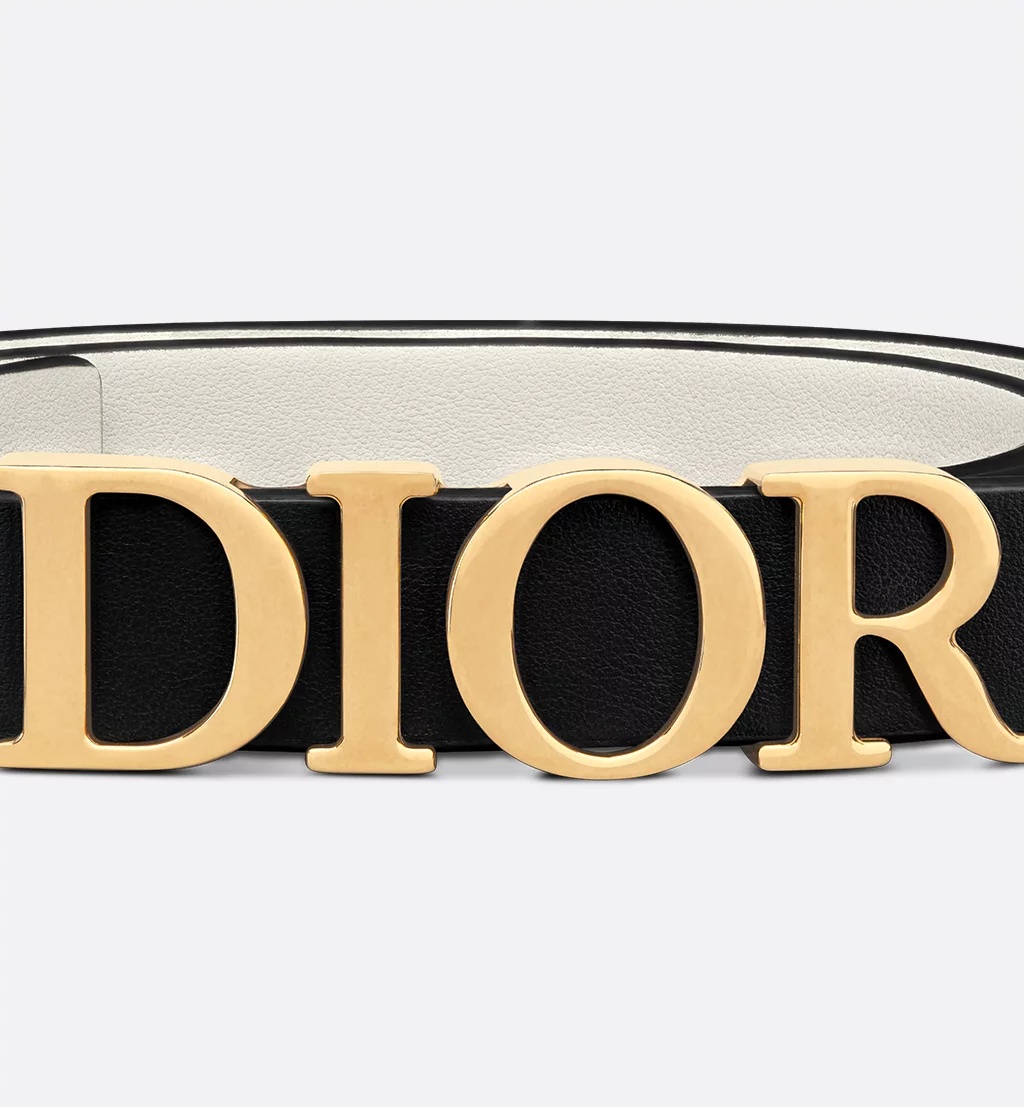 Dior Reversible D-dream Belt In Black