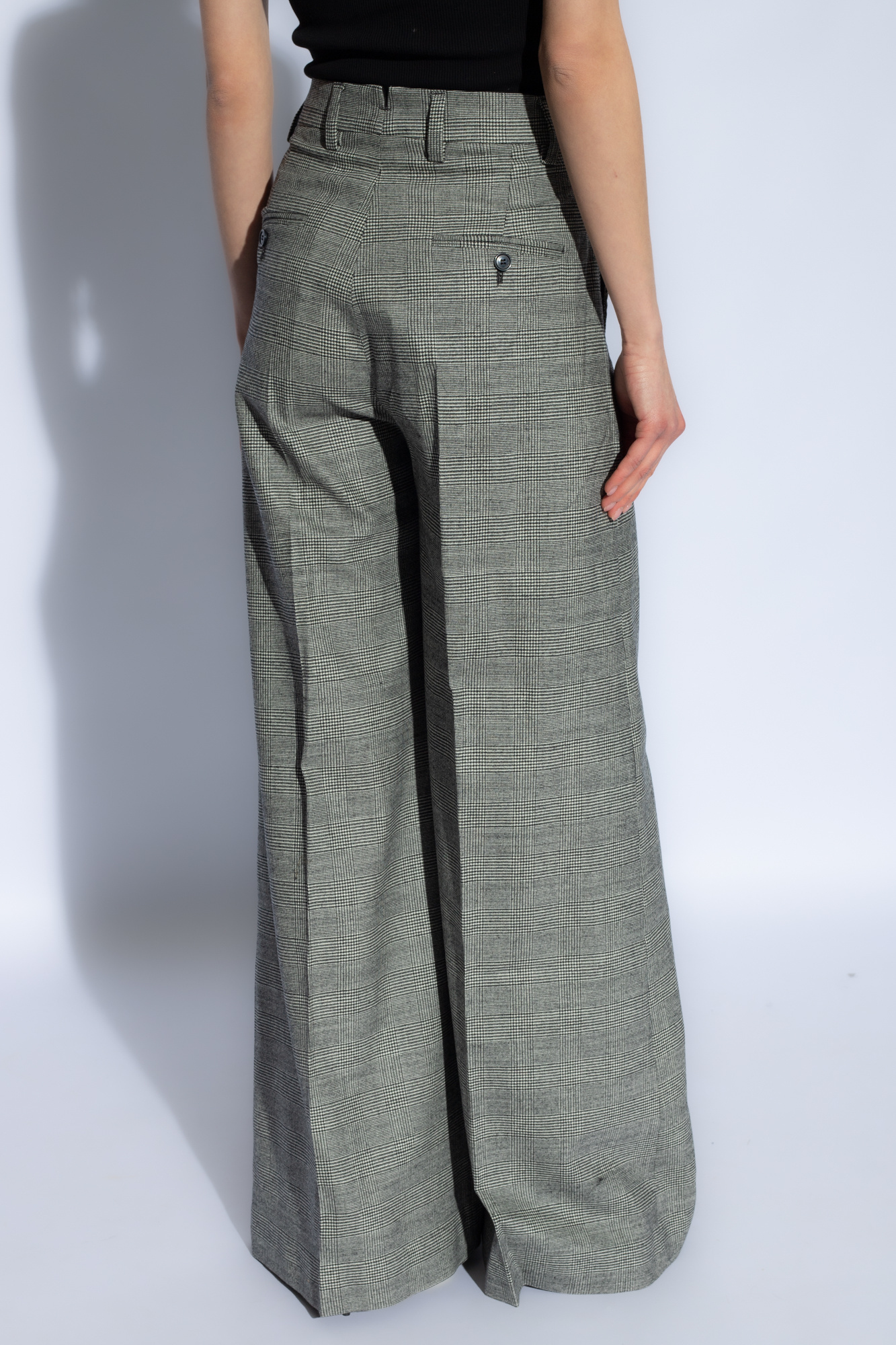 VETEMENTS PRINCE OF WALES WIDE-LEG TROUSERS 