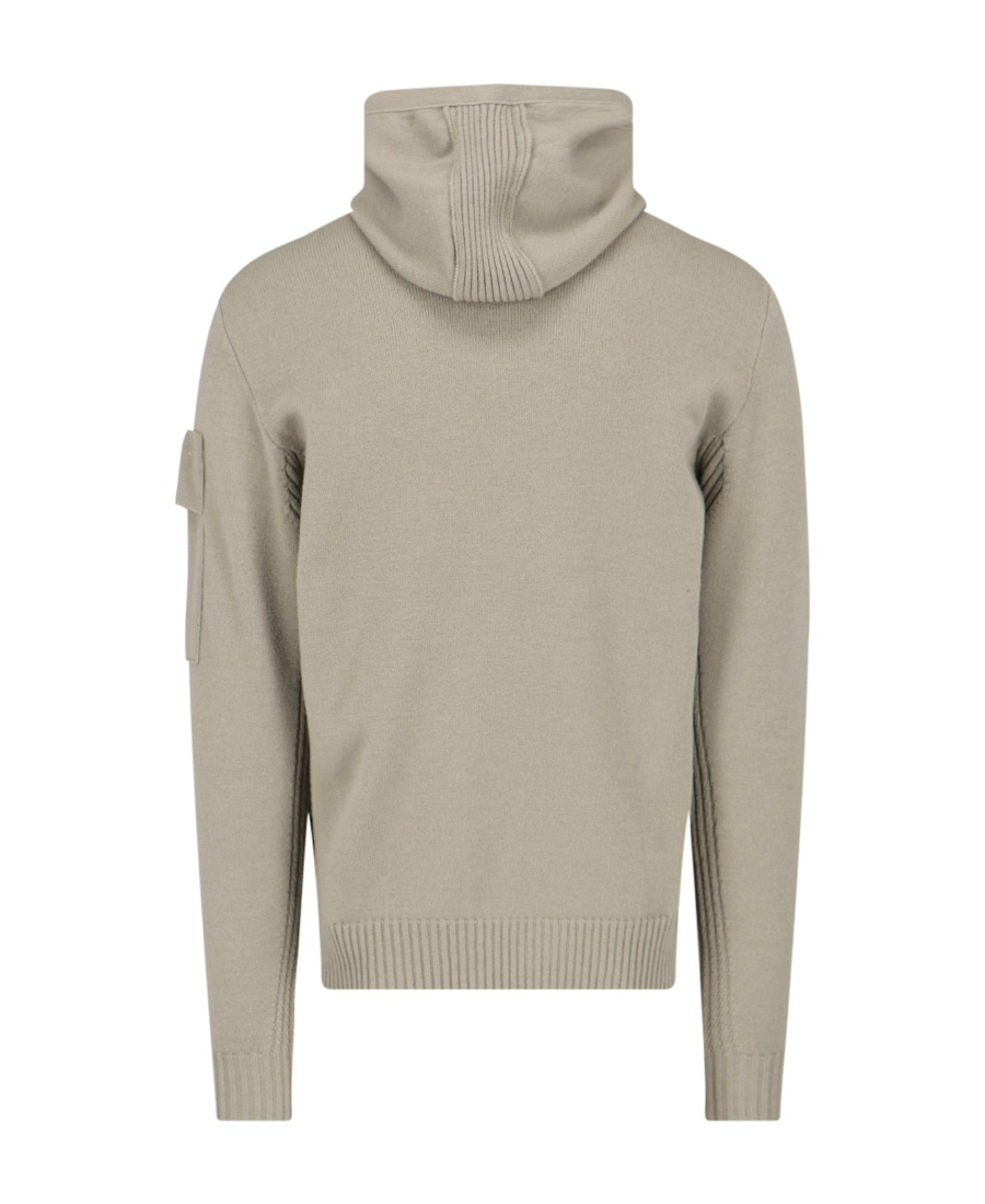 C.p. Company Fine-knit Virgin Wool-blend Hoodie In Nude