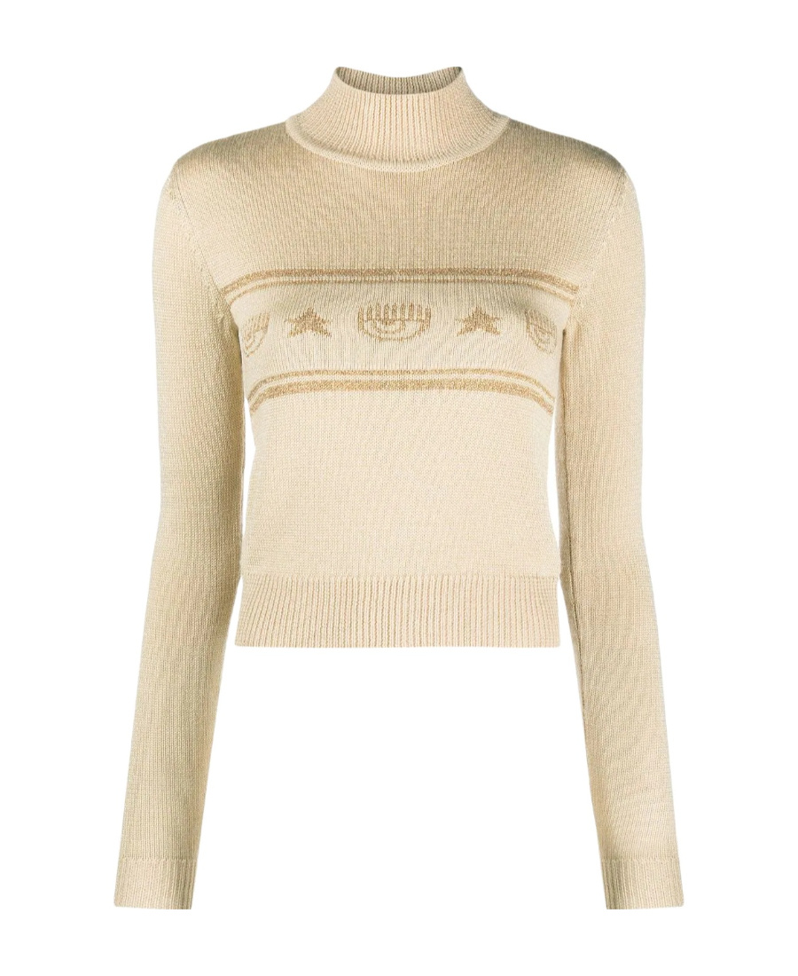 CHIARA FERRAGNI EYE STAR-JACQUARD SWEATER 