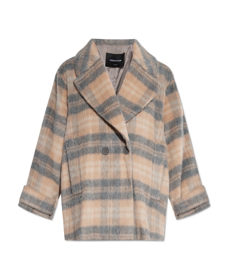 Fabiana Filippi Long-sleeved Coat In Nude
