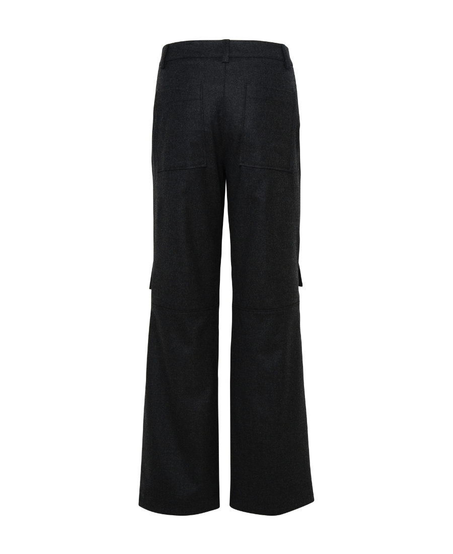 Shop P.a.r.o.s.h Belt Ring Casual Pants In Black
