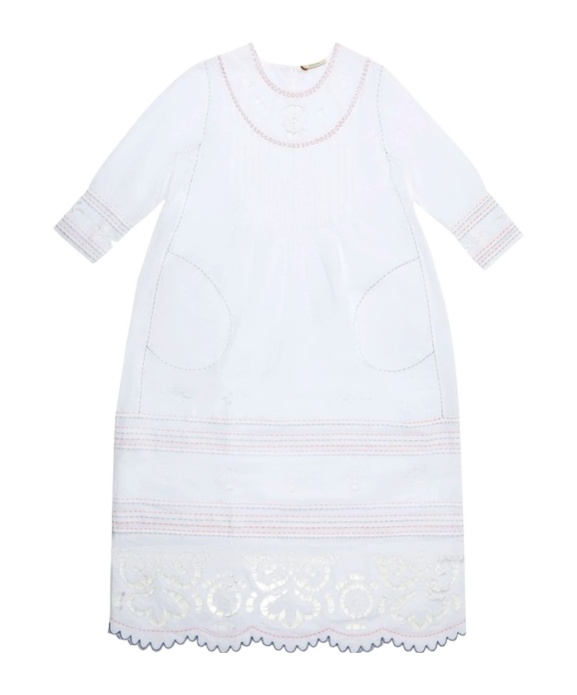 Vita Kin Round Neck Dress In White