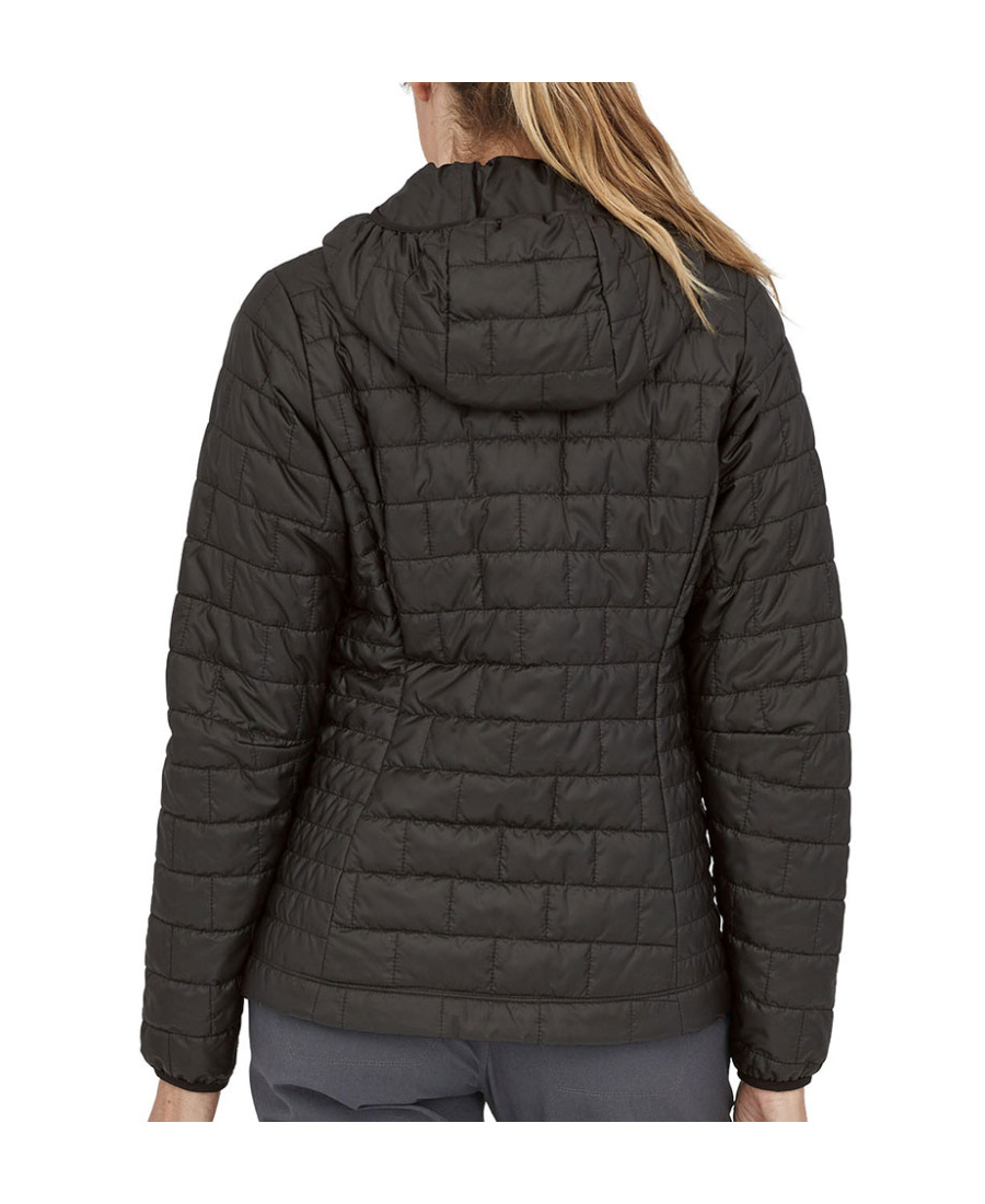 Patagonia Quilted High Collar Jacket With Side Zip Pockets In Black