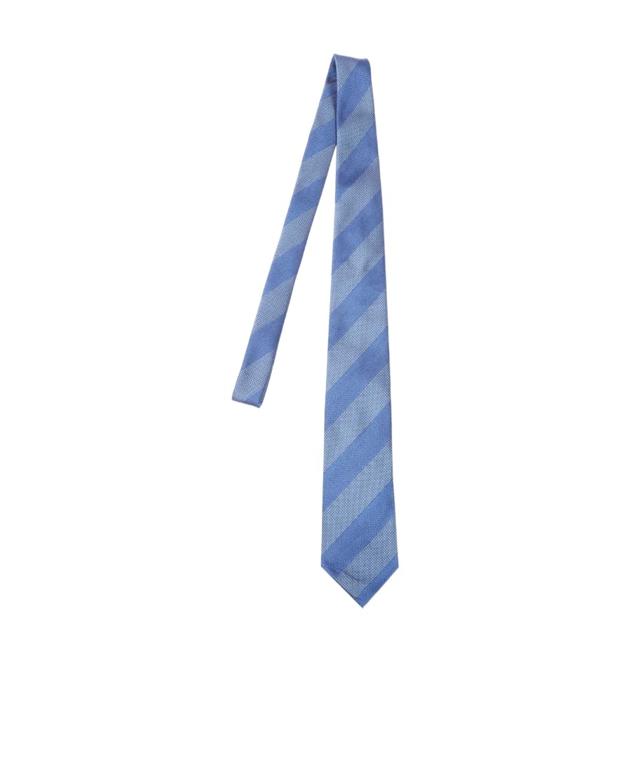 Tom Ford Striped Tie In Blue